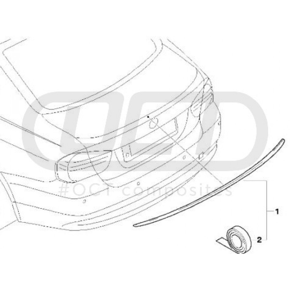 BMW e90 trunk spoiler lip