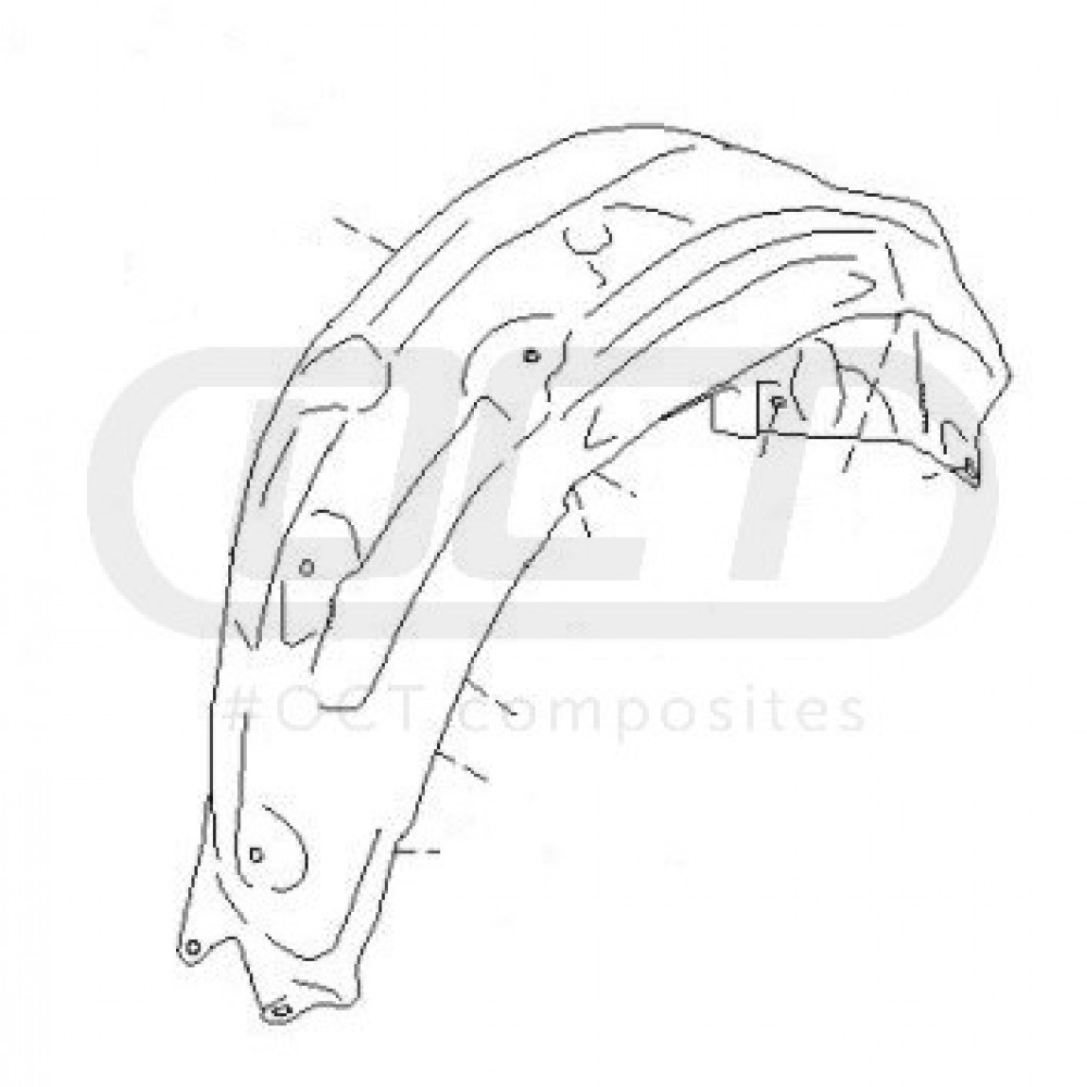 Subaru WRX STI rear wheel arch liner